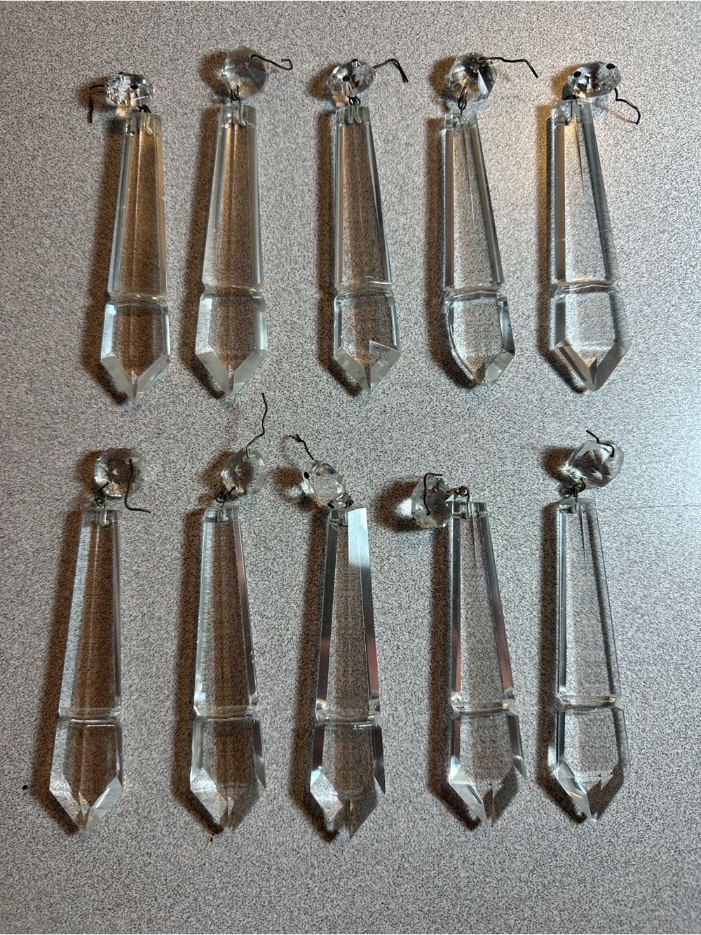 Vintage chandelier crystals
